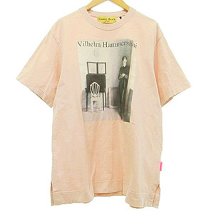 トーマスマグパイ THOMAS MAGPIE 22SS Vilhelm Hammersh?i Tシャツ 半袖 プリント カットソー 38 Mサイズ ピンク レディース