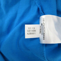 アディダス adidas Tシャツ climalite ロゴプリント 半袖 コットン混 ブルー 青 ピンク系 O レディース_画像8