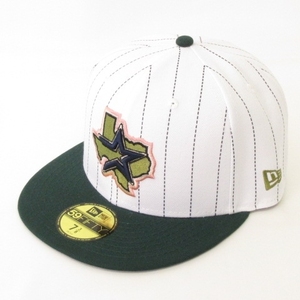 ニューエラ NEW ERA 59FIFTY MLB ヒューストン・アストロズ ピンストライプ 45TH ANNIVERSARY ホワイト グリーン 7 3/8 58.7cm メンズ