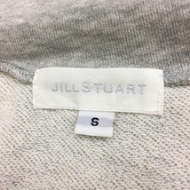 ジルスチュアート JILL STUART パーカー スウェット ジップアップ クロップド フード ラグランスリーブ 杢 七分袖 S グレー レディース_画像5