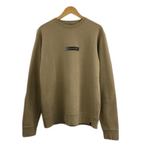  Billabong BILLABONG sweatshirt sweat pull over crew neck Logo long sleeve XL beige men's 