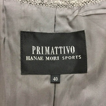 ハナエモリ HANAE MORI SPORTS PRIMATTIVO コート スタンドカラー ロング シャギー アルパカ 長袖 40 グレー レディース_画像5