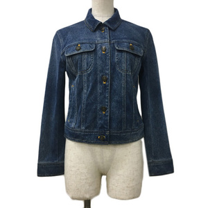 Paton Place Peyton Place Jacket Denim G Jean растягивает с длинным рукавом M Blue Blue Mavy Ladies