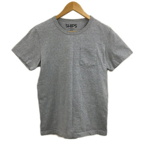 シップス SHIPS colors Tシャツ カットソー プルオーバー クルーネック 無地 杢 半袖 Small グレー メンズ
