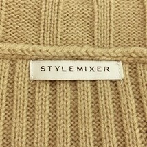 スタイルミキサー STYLEMIXER セーター ニット プルオーバー ハイネック 切替 無地 長袖 FREE ベージュ キャメル レディース_画像5