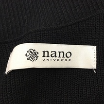 ナノユニバース nano universe ワンピース フレア ロング ニット ワンショルダー リブ 無地 長袖 38 黒 ブラック レディース_画像5