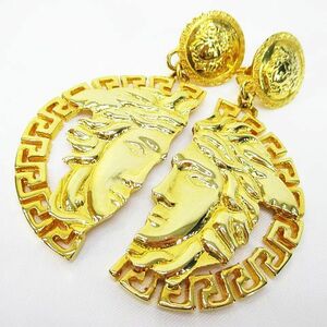 ジャンニヴェルサーチ ヴェルサーチェ GIANNI VERSACE メデューサ メドューサ イヤリング クリップ式 ゴールド系 アクセサリー レディース