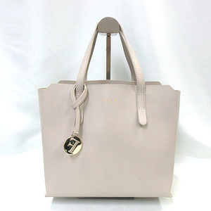  Furla FURLA leather square handbag bag beige group lady's 