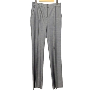  Max Mara MAX MARA white tag domestic regular beautiful goods pants slacks silk . thin plain I42 US8 L corresponding gray lady's 