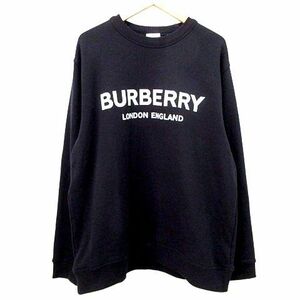 バーバリー ロンドン BURBERRY LONDON 国内正規 スウェット トレーナー ロゴ クルーネック 裏毛 8011357 XL 黒 ブラック A0322 メンズ