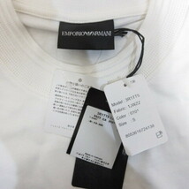 未使用品 エンポリオアルマーニ EMPORIO ARMANI 半袖 クルーネック Tシャツ S 白 ホワイト 3R1TT5 1JWZZ ロゴ刺繍 タグ付き 正規品 メンズ_画像4