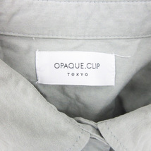 オペークドットクリップ OPAQUE.CLIP シャツワンピース ミモレ丈 長袖 M ミントグリーン 薄緑 /YM27 レディース_画像5