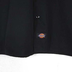 ディッキーズ Dickies シャツ ワークシャツ 1574BK ビッグシルエット TCツイル ロゴ 半袖 L 黒 ブラック メンズの画像4