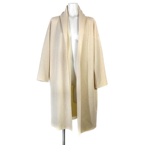  Tomorrowland TOMORROWLAND cardigan long button less cashmere . wool Drop shoulder ivory series 36 lady's 