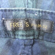 フリーズフレーズ FREE'S PHRASE スキニーパンツ チェック ロング SS 緑 グリーン 紺 ネイビー /MS レディース_画像5