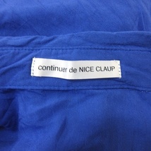 ナイスクラップ NICE CLAUP シャツ ブラウス スキッパーカラー 長袖 F 青 ブルー /YI レディース_画像6