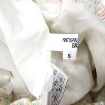 ナチュラルビューティーベーシック NATURAL BEAUTY BASIC フレアスカート ひざ丈 花柄 ウエストマーク S 白 ホワイト /AU レディース_画像5