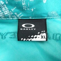 オークリー OAKLEY スポーツウェア ジャケット ジャージ ジップアップ 総柄 長袖 XL 緑 エメラルドグリーン /YK メンズ_画像6