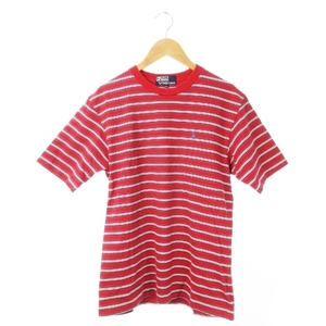  Polo bai Ralph Lauren Polo by Ralph Lauren T-shirt cut and sewn crew neck short sleeves cotton Logo border boys man 150 red 