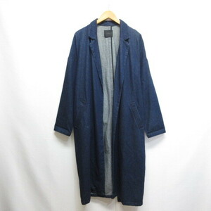  Kei Be efKBF Urban Research Denim свободная домашняя одежда пальто ONE размер индиго поясница шнурок имеется женский 