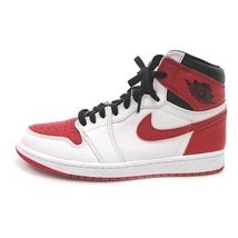 ナイキ NIKE AIR JORDAN 1 RETRO HIGH OG Heritage 555088-161 スニーカー エアジョーダン 1 シューズ US9 27cm 白 レッド ■U30 メンズ_画像3