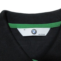 BMW Golfsport ポロシャツ ゴルフ ウエア 半袖 ライン ロゴ プリント ワッペン M 黒 ブラック ■GY08 X レディース_画像8