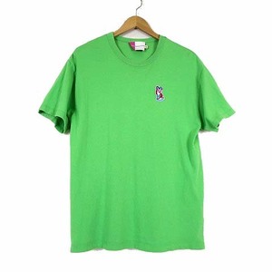 メゾンキツネ MAISON KITSUNE ACIDE Tシャツ カットソー 半袖 ロゴ ビッグシルエット XS ライトグリーン 緑 国内正規品 メンズ
