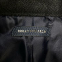 アーバンリサーチ URBAN RESEARCH コート アウター タートルネック ウール混 無地 裏地 長袖 膝丈 L 紺 ネイビー レディース_画像3