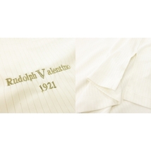 ルドルフヴァレンチノ Rudolph Valentino カットソー Tシャツ ラウンドネック 半袖 ロゴ刺繍 清涼感 サラサラ M 白 ホワイト /AH17 ☆_画像4