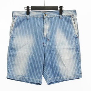 未使用品 ファインダーズキーパーズ Finders Keepers タグ付き FK-STIFEL SHORT デニム パンツ ジーンズ ハーフ ショート ストライプ ライ