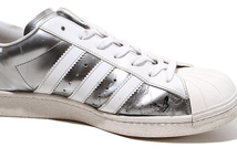 30cm PRADA × adidas プラダ アディダス SUPERSTAR 'Metallic Silver' スーパースター メタリックシルバー US12 FX4546 /◆ メンズ_画像8