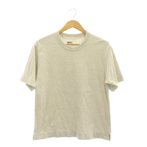 マーガレットハウエル MHL. 22AW UPCYCLING COTTON JERSEY Tシャツ カットソー 半袖 クルーネック コットン 2 グレージュ