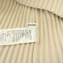 スナイデル snidel 22AW Sustainable リブタイトミニニットワンピース 長袖 ボトルネック ワイドリブ ONE ベージュ /MY ■OS レディース_画像3