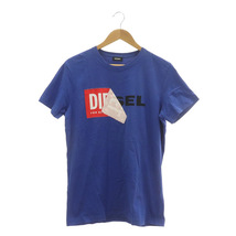 ディーゼル DIESEL ロゴプリントTシャツ 半袖 クルーネック L 青 ブルー /MY ■OS ■SH メンズ_画像1