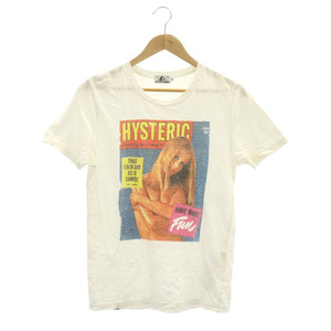 ヒステリックグラマー HYSTERIC GLAMOUR COVER GIRLプリントTシャツ 半袖 クルーネック コットン S 白 ホワイト /MY ■OS ■SH メンズ