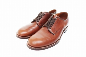 オールデン ALDEN Military Plain Toe Ox. プレーントゥ レザー シューズ カーフレザー 53713 7 1/2 ブラウン ブランド古着ベクトル 中古