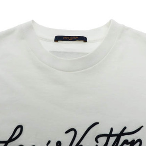 ルイヴィトン LOUIS VUITTON Virgil Abloh ヴァージル アブロー 20AW Signature Logo Embroidery Tee シグネチャー ロゴ 刺繍 半袖 Tシャツの画像3