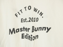 マスターバニー MASTER BUNNY Tシャツ ハイネック 半袖 ロゴ 刺繍 プリント ホワイト size6 国内正規 QQQ メンズ_画像6