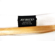 アヴィレックス AVIREX Tシャツ 半袖 クルーネック ロゴ ワッペン 白 M QQQ メンズ_画像3