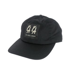 未使用品 フォーティーフォーレーベルグループ 44 LABEL GROUP ロゴラベル キャップ 帽子 O/S 黒 ブラック 68805 国内正規 メンズ