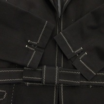 美品 トゥービーシック TO BE CHIC デザイン スーツ セットアップ ジャケット ブルゾン フレア スカート 七分丈 40 ブラック レディース_画像6