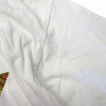 ナコパリス NACO PARIS 切りっぱなし ロゴ カットソー Tシャツ ゴールド テープ カットオフ S 白 ホワイト 金色 レディース_画像3
