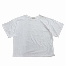 ジャーナルスタンダードレサージュ journal standard L'essage コットン Tシャツ カットソー クルーネック 無地 白 ホワイト レディース_画像1