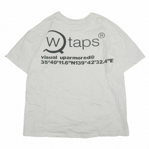 ダブルタップス WTAPS AXE SCREEN TEE ロゴ プリント Tシャツ 半袖 クルーネック 丸首 プルオーバー カットソー トップス 02 白 ホワイト