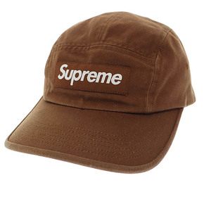 シュプリーム SUPREME 22SS Washed Chino Twill Camp Cap ボックス ロゴ ウォッシュド チノ ツイール キャンプ キャップ 茶 ブラウン ☆AA