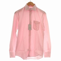 未使用品 MADE BY HITOYOSHI ワイシャツ 長袖 シャツ 38-84 M相当 ピンク /☆G メンズ_画像1