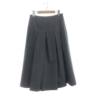 イロット IIROT Pleated Skirt スカート ロング フレア タック ウール 38 グレー /DO ■OS レディース