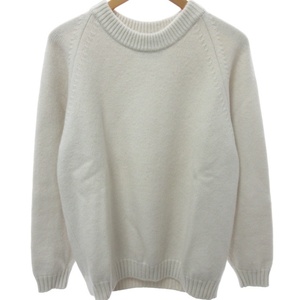 エイトン ATON 21AW CASHMERE WASHI カシミヤ和紙セーター ニット 白 ホワイト 04 約Mサイズ KR. AG. IW. 0912