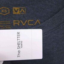 未使用品 シェルター Sheltter タグ付き RVCA Tシャツ カットソー 丸首 総柄 半袖 XS チャコールグレー /TT1 レディース_画像3