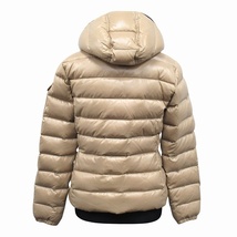 モンクレール MONCLER BADY バディ ショート ダウン ジャケット ブルゾン フード ロゴ サイズ0 ベージュ レディース_画像2